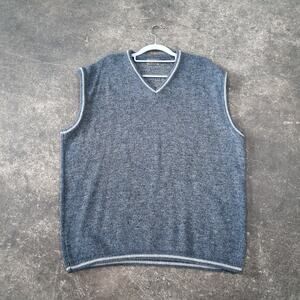 Vintage 90s Tag Sport Sweater Vest Mens 2XL XXL Gray Minimalist Preppy USA